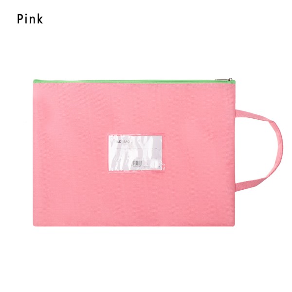 A4 File Folder Document Bag Paper Holder Pink