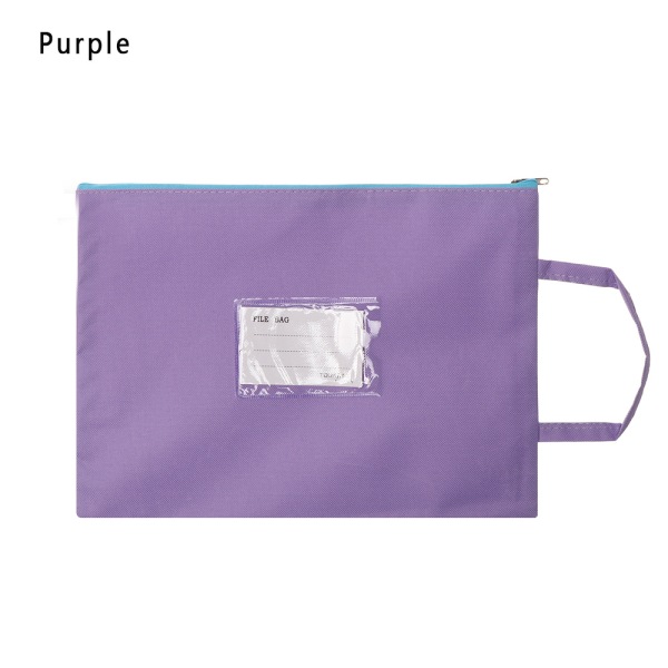 A4 File Folder Document Bag Paper Holder Purple