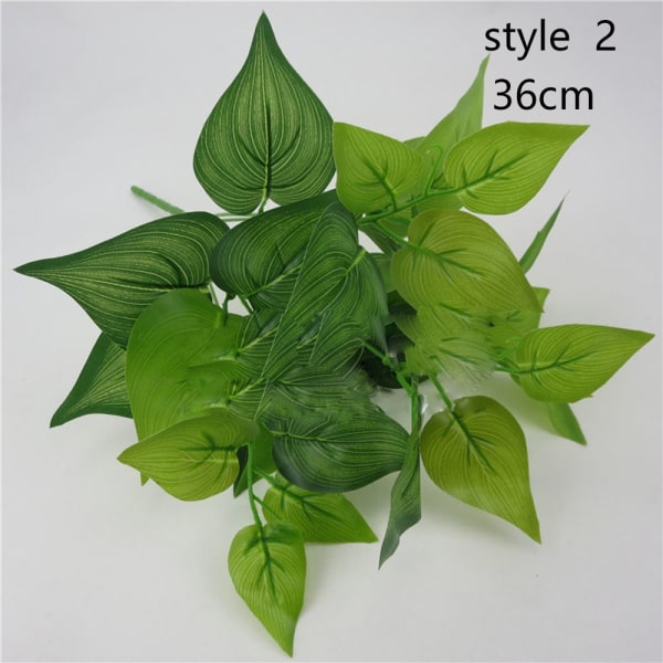 Artificial Plant Fake Leaf Green Grass Style 2