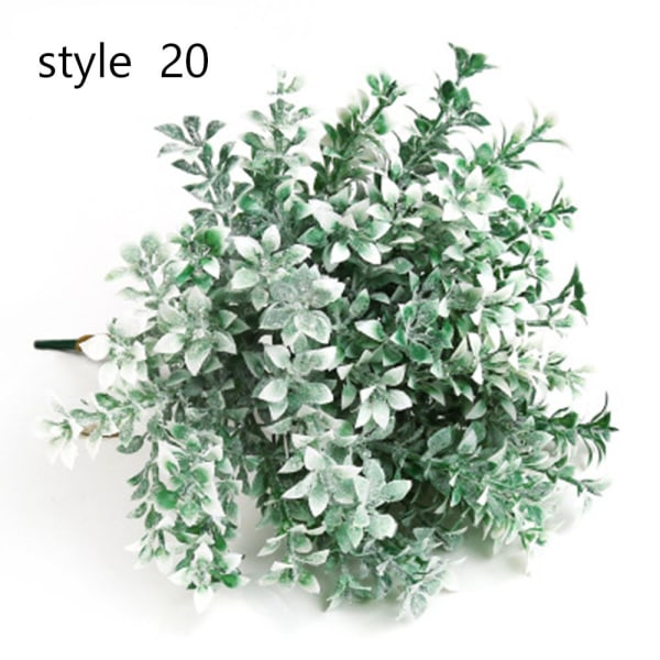 Artificial Plant Fake Leaf Green Grass Style 20