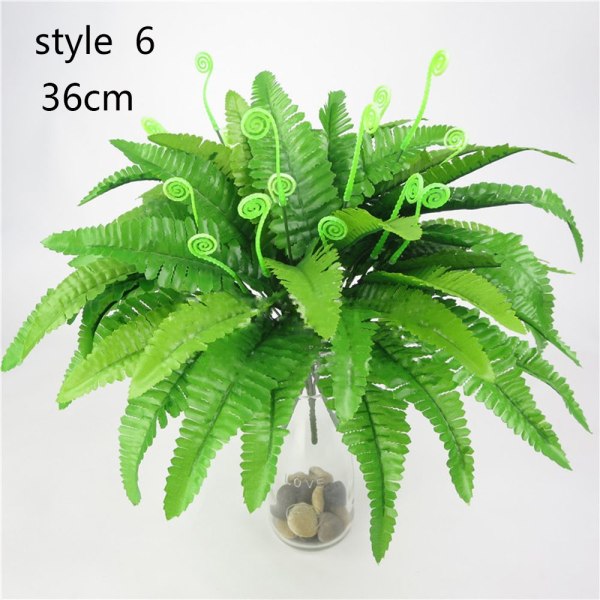 Artificial Plant Fake Leaf Green Grass Style 6