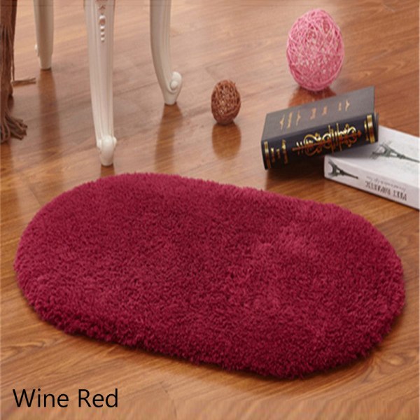 Bath Mat Bathroom Carpet Doormat Wine Red