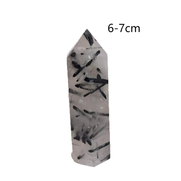 Black Tourmaline Hexagonal Obelisk Healing Crystal Stone 6-7cm