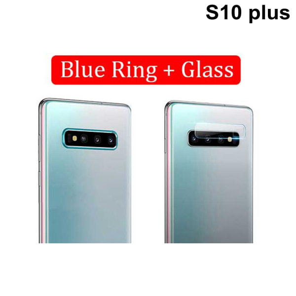 Camera Lens Protector Tempered Glass Film Ring Blue S10 Plus