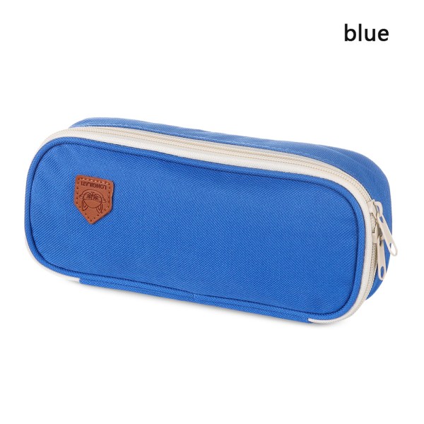 Canvas Pencil Case Pen Storage Bag Oxford Boxes Blue