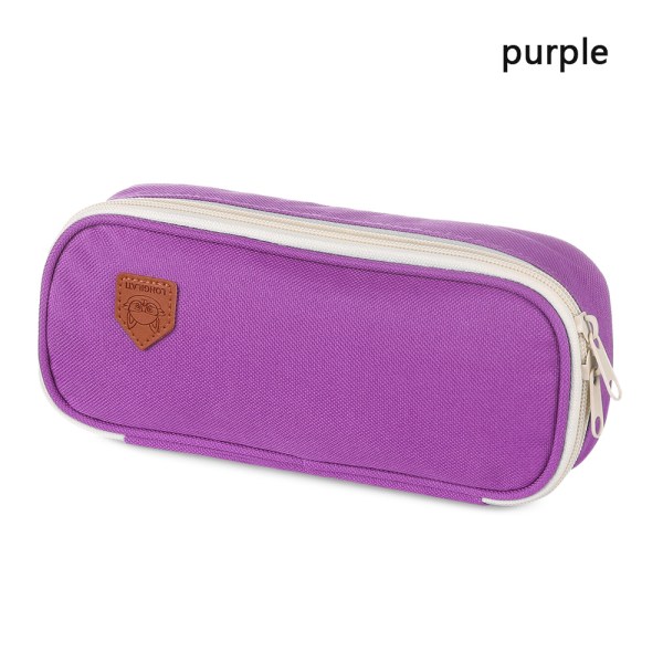Canvas Pencil Case Pen Storage Bag Oxford Boxes Purple