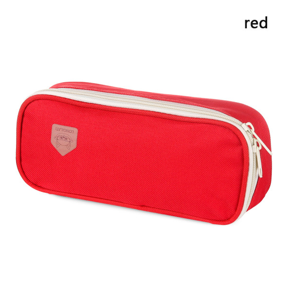Canvas Pencil Case Pen Storage Bag Oxford Boxes Red