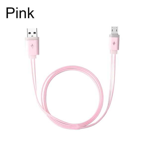 Charger Cable Micro Usb Led Visible Light Pink