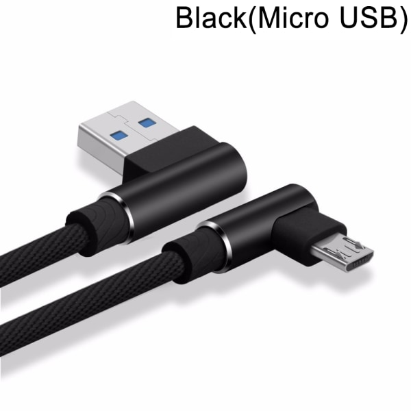 Charger Cable Micro Usb/type-c Data Sync Black Usb