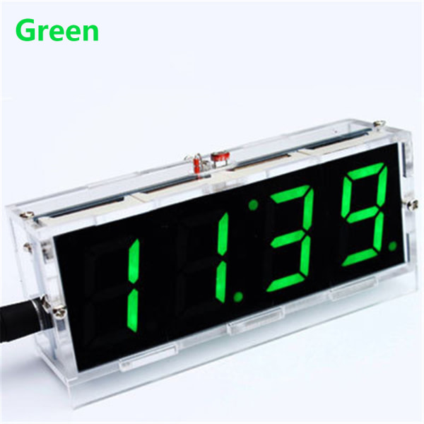 Digital Clock 4-digit Light Led Display Green