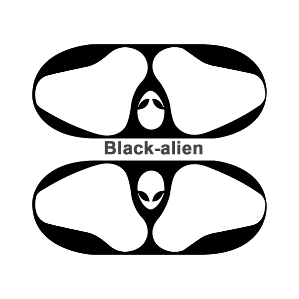 Dust Guard Metal Film Sticker Protective Cover Black-alien