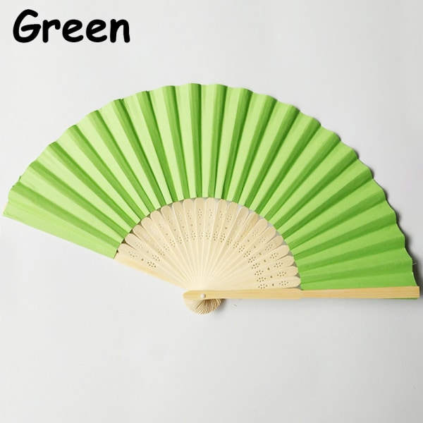 Folding Fan Chinese Hand Held Green