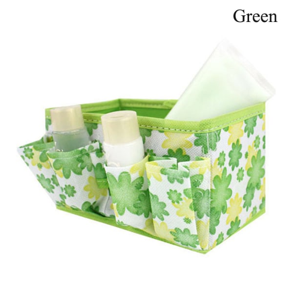 Folding Storage Box Cosmetic Container Makeup Bag Green
