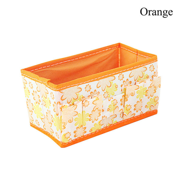 Folding Storage Box Cosmetic Container Makeup Bag Orange