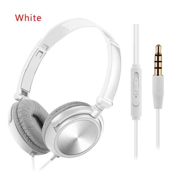 Gaming Headset Wired Headphones Stereo White