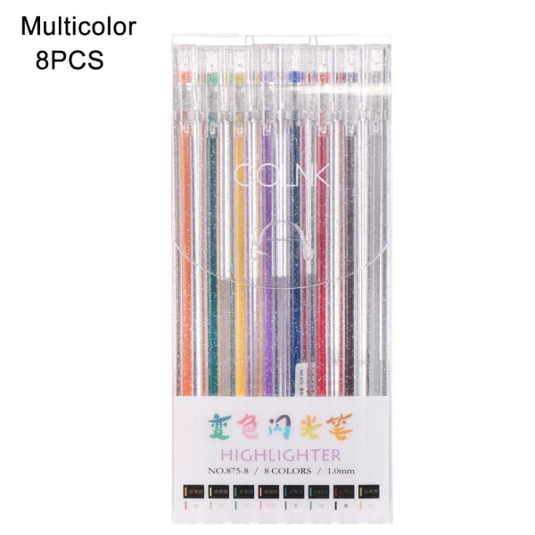 Gel Pen Color Pens Fluorescent Multicolor 8pcs