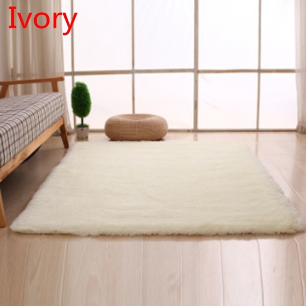 Heart Mat Bath Rug Flannel Carpet Ivory