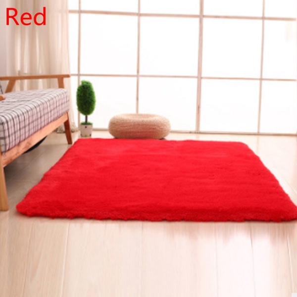 Heart Mat Bath Rug Flannel Carpet Red