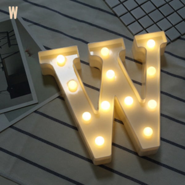 Led Night Light Party Decor Lamp Letters Pattern W