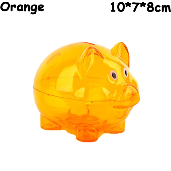 Money Box Saving Coin Storage Cash Bank Orange 10x7x8cm