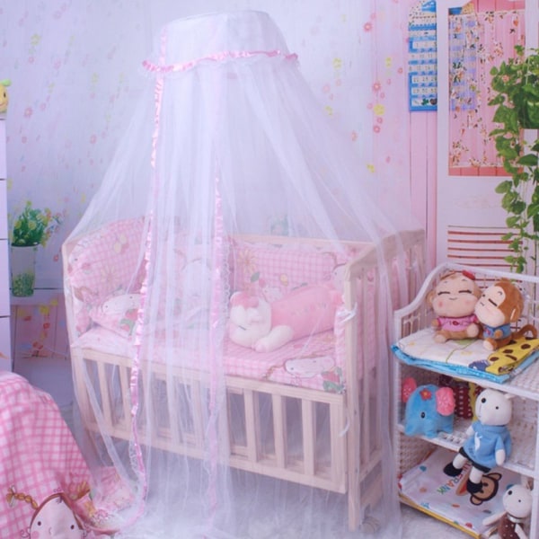 Mosquito Net Round Lace Canopy Pink