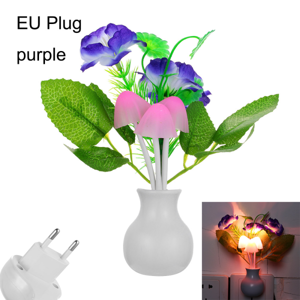 Night Light Color Changing Romantic Purple Eu Plug