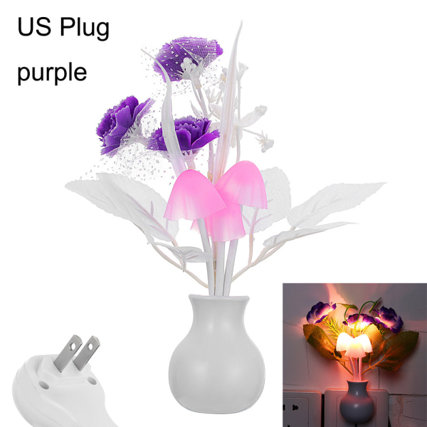 Night Light Color Changing Romantic Purple Us Plug