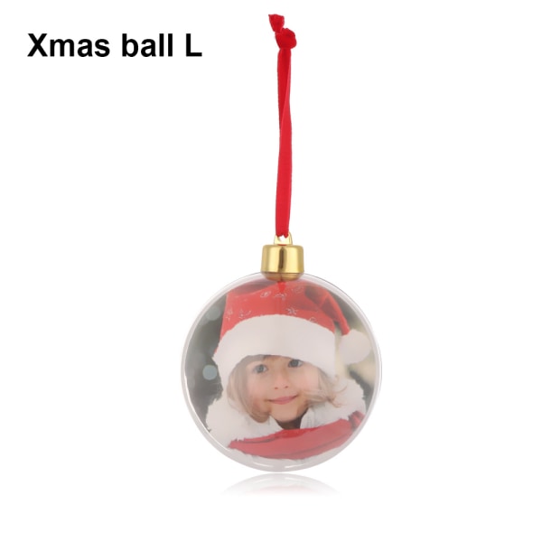 Photo Christmas Ball Picture Frame Pendant Photograph Holder