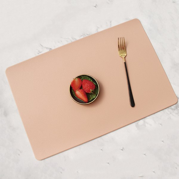 Placemat Pu Leather Table Mat Pink
