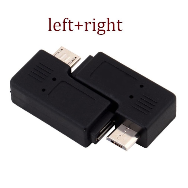 Plug Converter 90 Degree Angle Usb Micro-b Left & Right