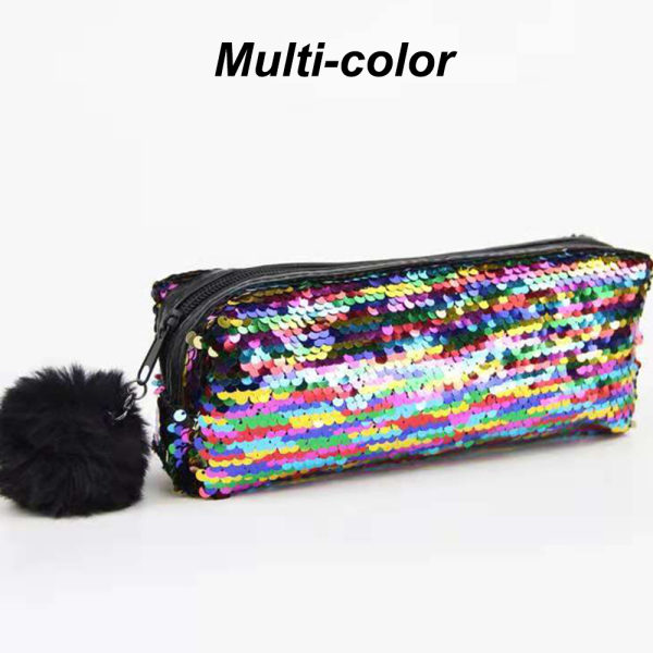 Sequins Pencil Case Mermaid Makeup Pouch Cosmetic Bag Multi-color