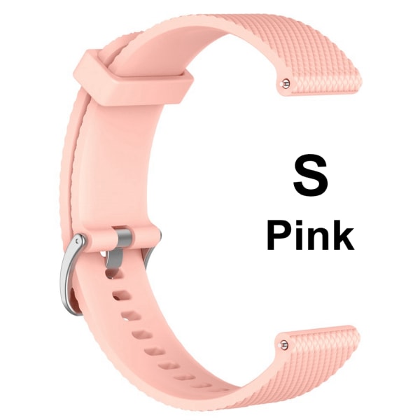 Silicone Watch Band Wrist Strap 20mm Pink S