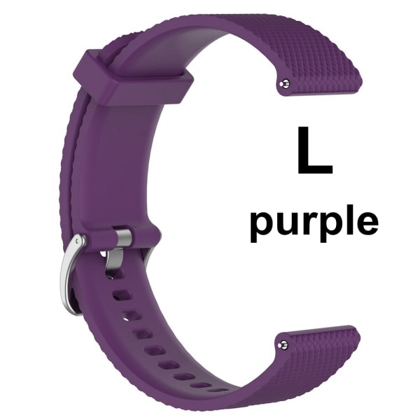 Silicone Watch Band Wrist Strap 20mm Purple L