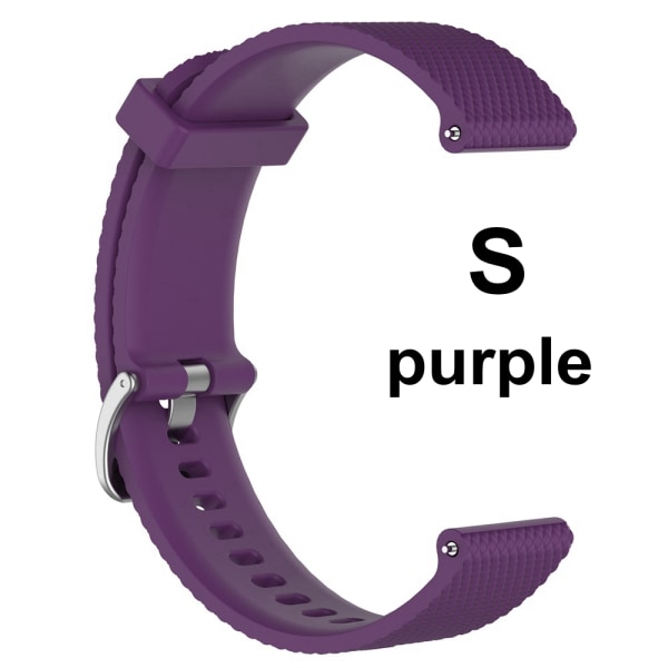 Silicone Watch Band Wrist Strap 20mm Purple S