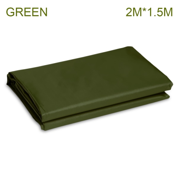 Silver Coated Oxford Polyester Cover Patio Awning Green 2x1.5m