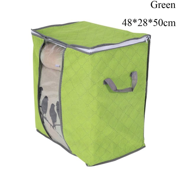 Storage Bag Organizer Clothes Quilt Box Green 48x28x50cm