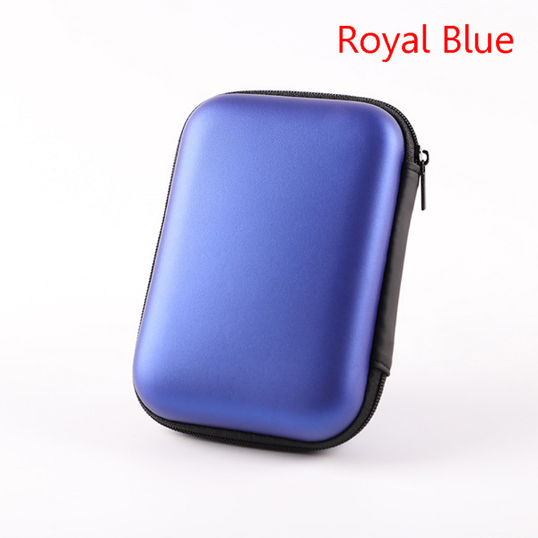 Storage Box Earphone Case Usb Cable Pouch Royal Blue