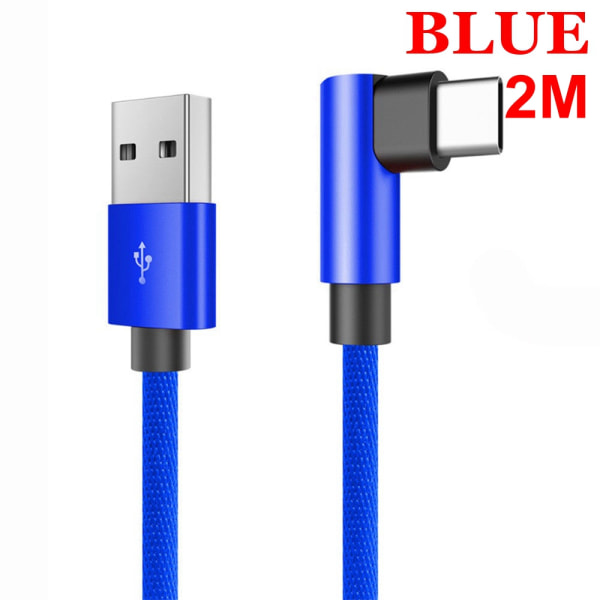 Usb Type-c Cable Fast Charging Sync Data Blue 2m