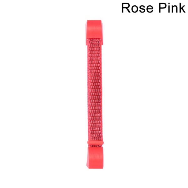 Watch Band Nylon Loop Strap Wristbands Rose Pink