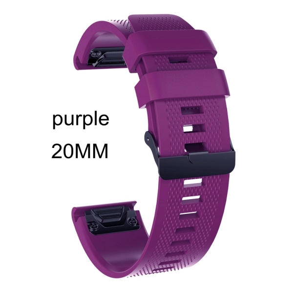 Watch Band Silicone Quick Release Purple 20mm