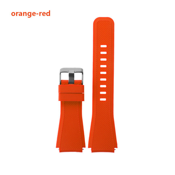 Watch Band Silicone Wrist Strap Replacement Orange-red