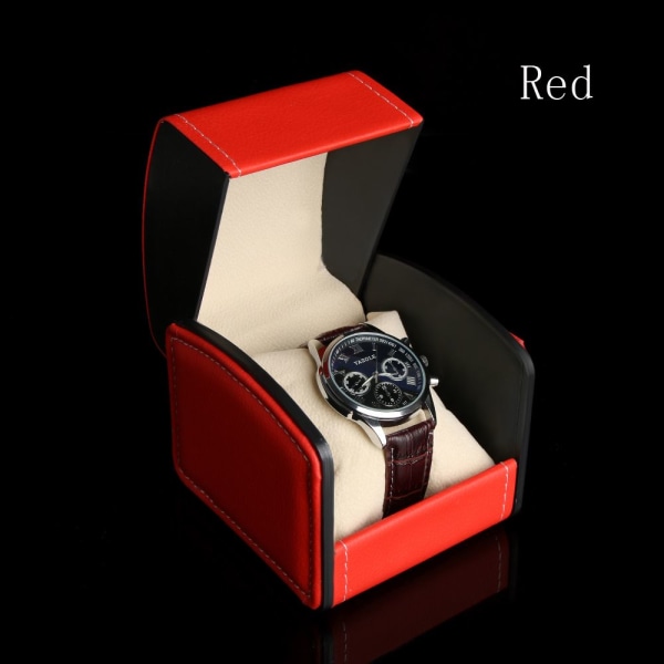 Watch Display Case Wristwatch Holder Jewelry Box Red
