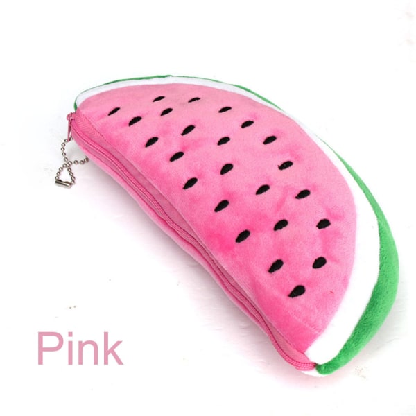 Watermelon Pencil Case Fruit Pen Bag Coin Purse Pink