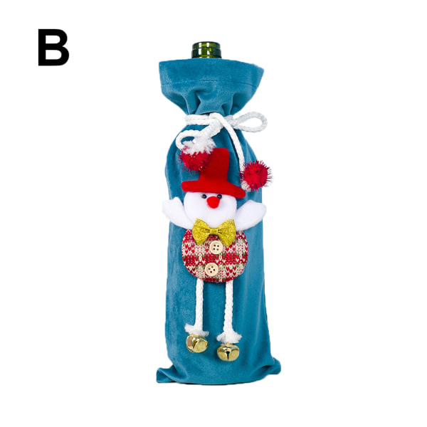 Wine Bottle Cover Stoppers Bag Merry Christmas B