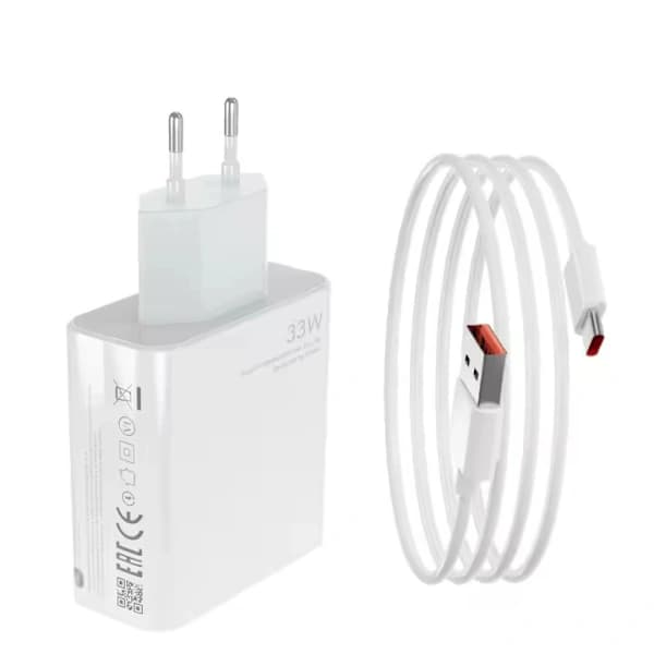 Oplader til Xiaomi Turbo Charge Xiaomi Mi 12T 11T Pro/Redmi Note 11S/Note 10 Pro/Note 12 Pro +/K50 Ultra/K50 Pro 33W, SD