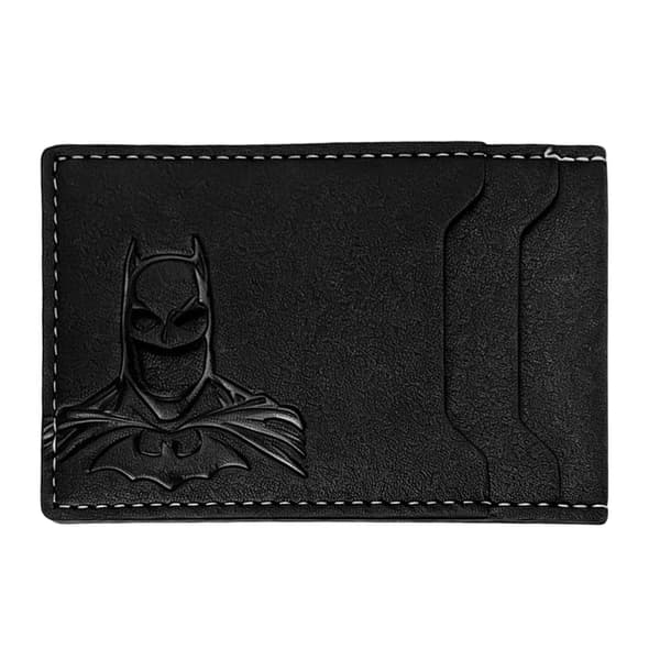 PU-skinn Bat ID-kortlommebok for menn Stilig superhelt-design Kort slank pengeholder Flere kortspor Heroisk lommebokgave til pappa