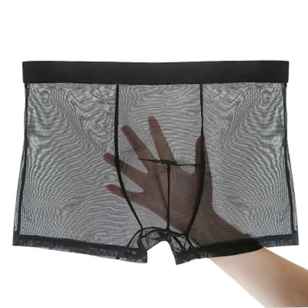Menn Undertøy Menn Ultra-tynne Transparent Boxer Shorts Menn Mesh Truser Homme Truser Boxer Komfortable Menn Undertøy AB195