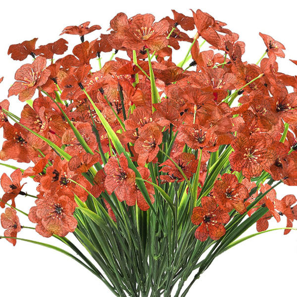 IC 30 buntar konstgjorda blommor utomhus UV-beständiga falska blommor orange