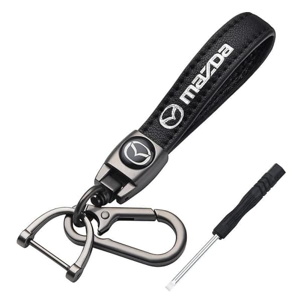 Lædersett - Mazda - Travel Premium Nøkkelring Klips Lanyard Tilbehør Dekor Gave, 1 Stykk IC