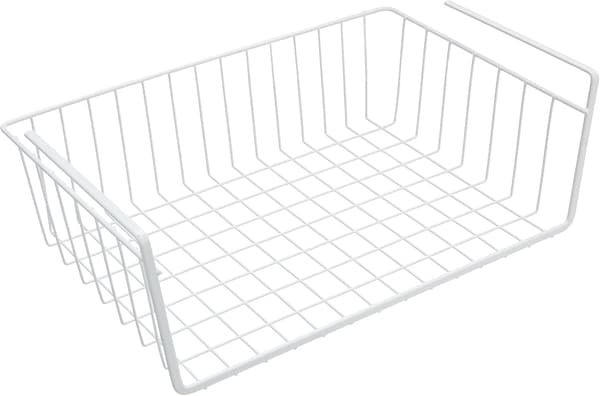 Hengende kurv under skillevegg hjemme, veggskap, under bord, garderobe, skrivebord, nattbord, oppbevaringshylle (40 x 26 x 14cm)